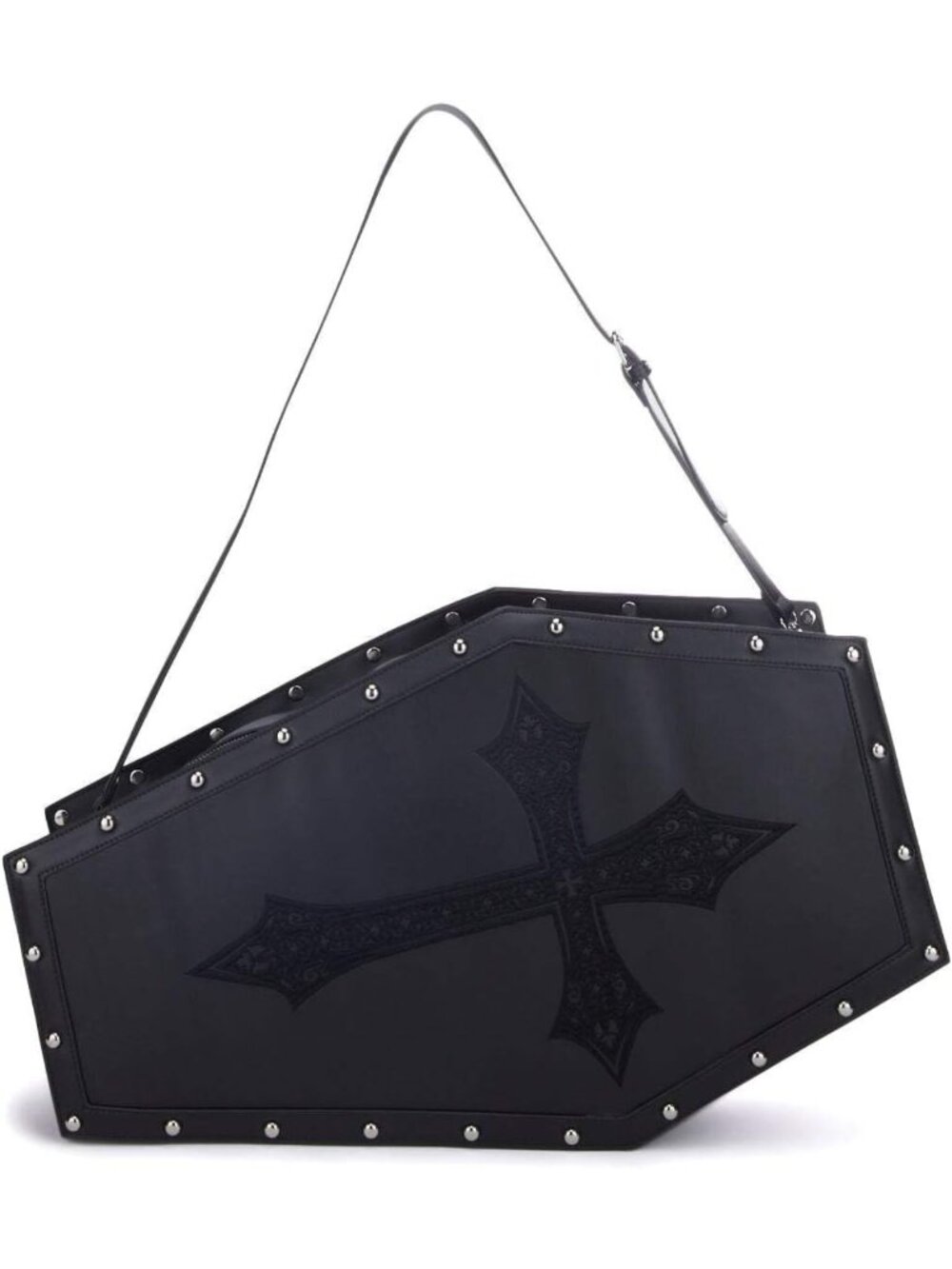 Coffin Shape Weekender Bag - Vegan Leather, Perfect for Spooky Travel